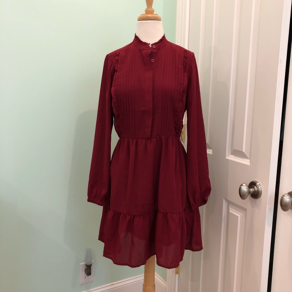 NWT J. Crew Factory Dress Button Up Ruffle Size 4